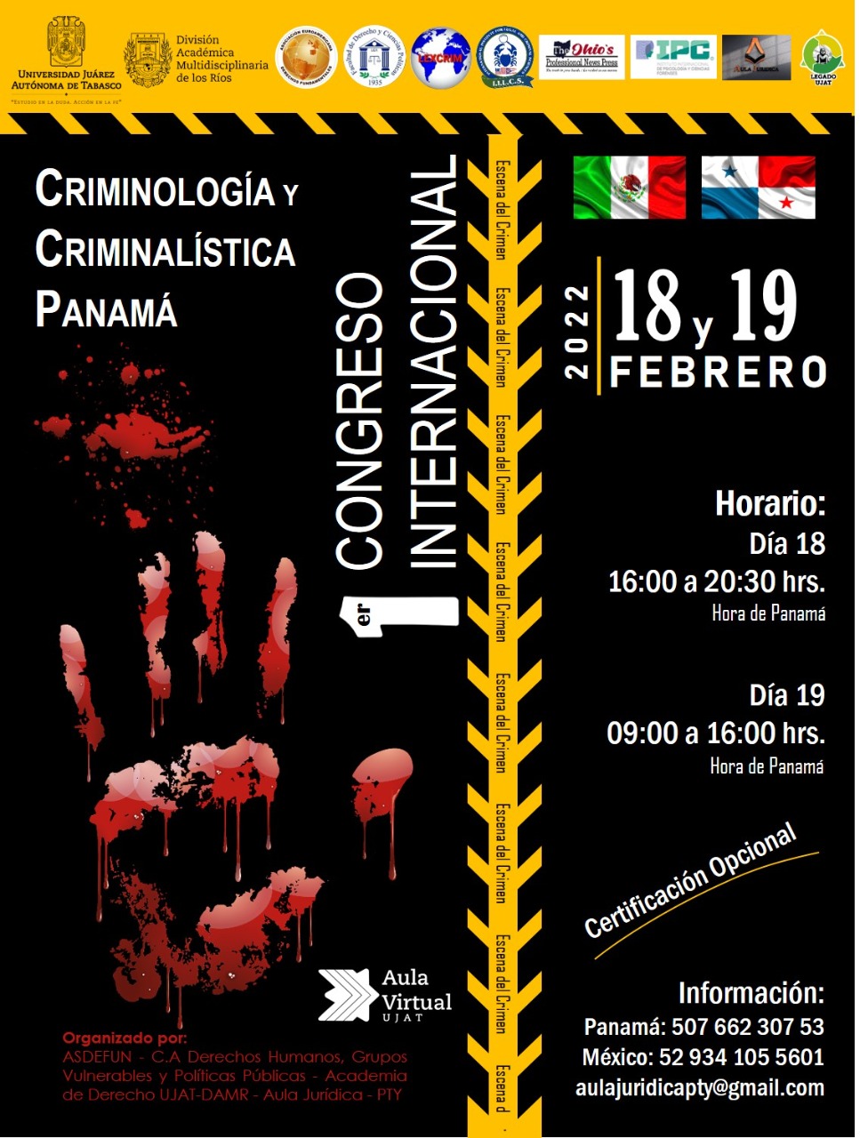 1er Congreso Internacional de criminología y criminalística; Panamá.