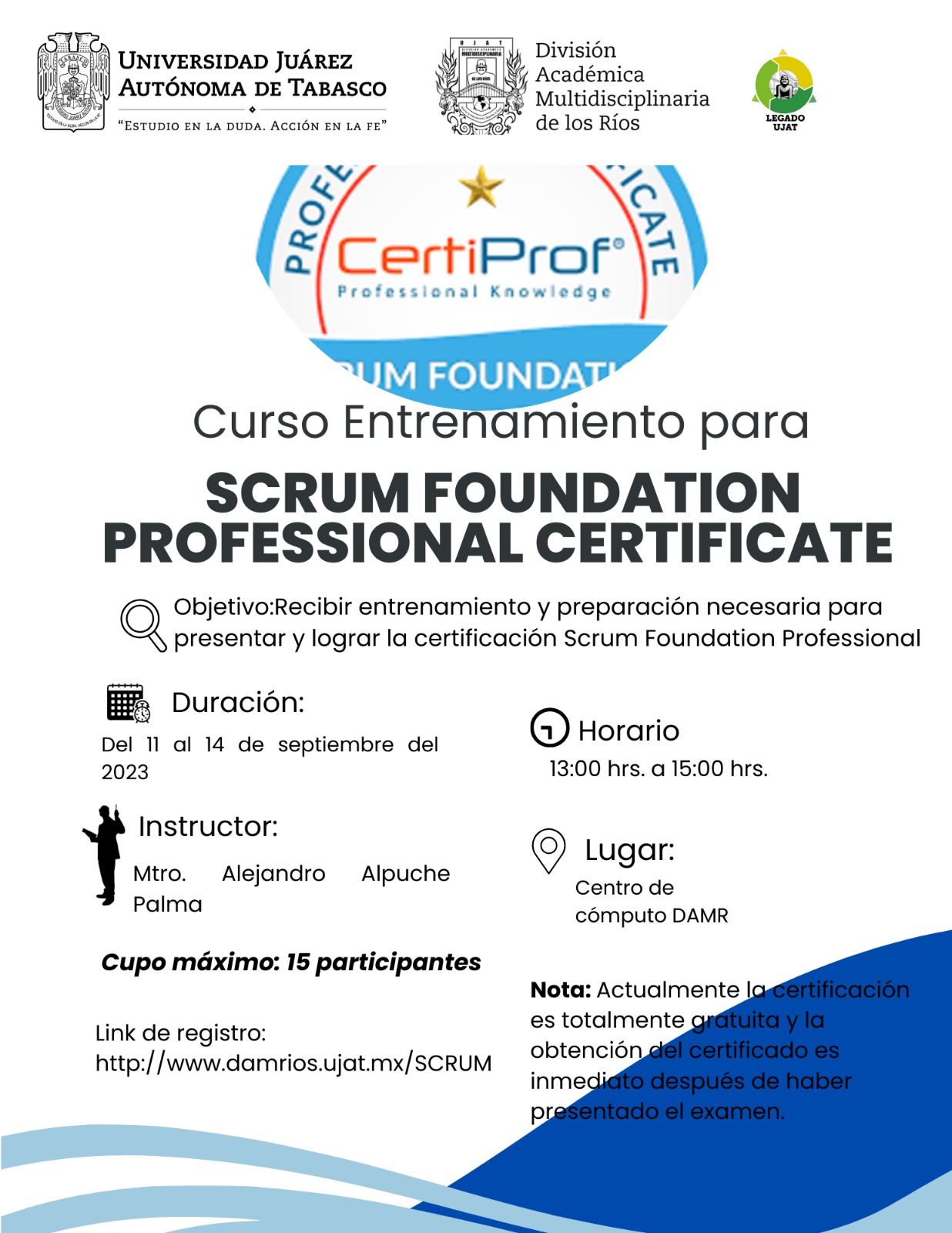 Curso entrenamiento para SCRUM FUNDATION PROFESIONAL CERTIFICATE
